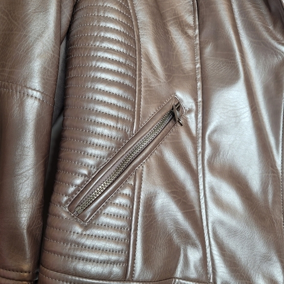 Bar III Rose Gold Quilted Moto Jacket - Picture 8 of 16